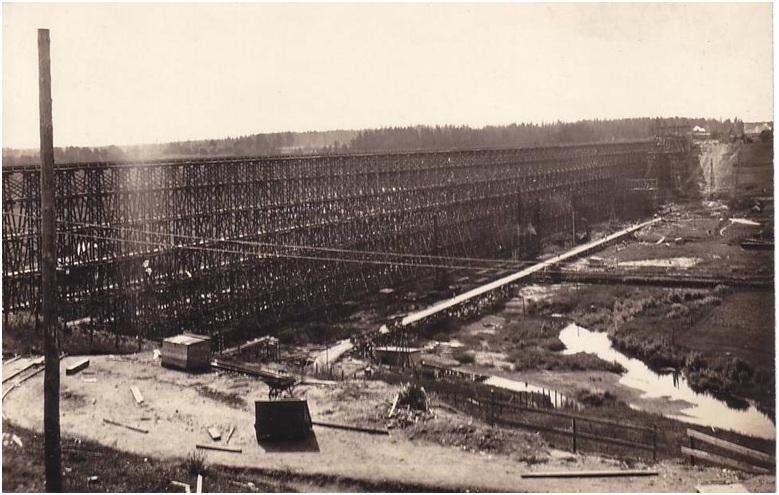 Lyduvėnų geležinkelio tiltas 1915 1916m. RKIM nuotr.